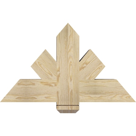Ekena Millwork Kennewick Rough Sawn Timber Gable Bracket, Douglas Fir, 36"W x 21"H x 6"D x 6"F, 14/12 Pitch GBW036X21X0606KEN00RDF